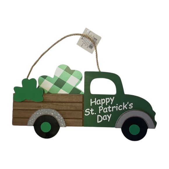 Saint Patrick’s Day Shamrock Truck Sign Ribbon Bundle Set, DIY Wreath Making Kit - Picture 2 of 4